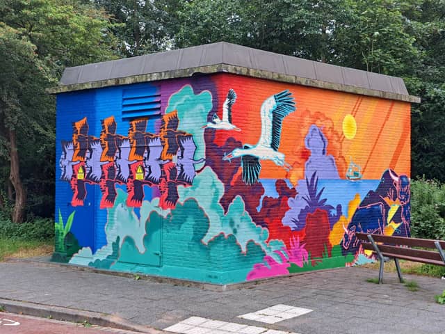 Untitled (bird in flight over landscape with figures), photo from the city's open data