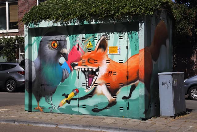 Untitled (eagle and fox with paintbrush), photo from the city's open data