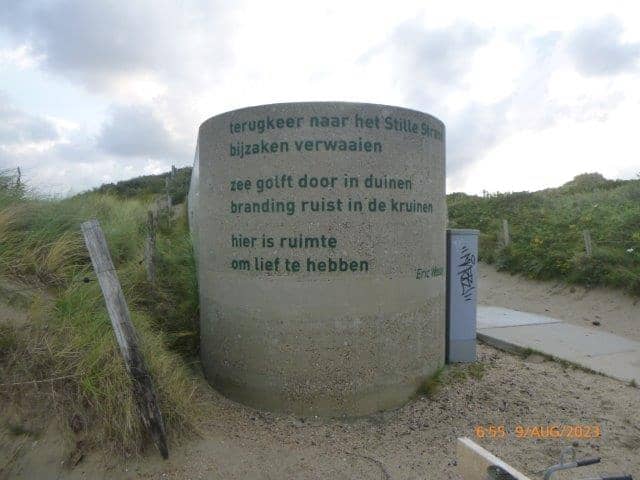 Untitled (text on concrete cylinder), photo from the city's open data
