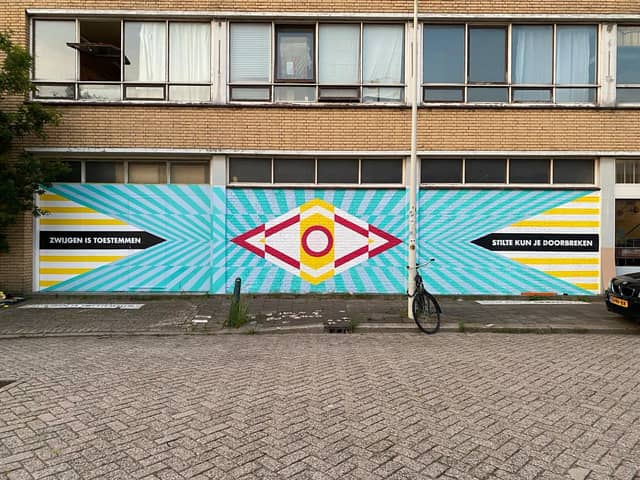 Untitled (eye with geometric striped pattern), photo from the city's open data
