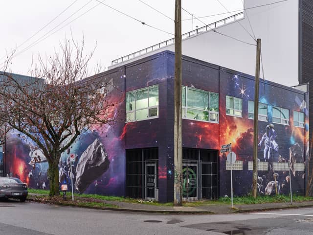 Untitled (astronauts and cosmic space scene), photo from the city's open data