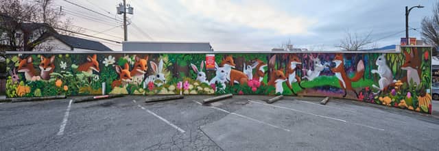 Untitled (foxes and rabbits in garden), photo from the city's open data