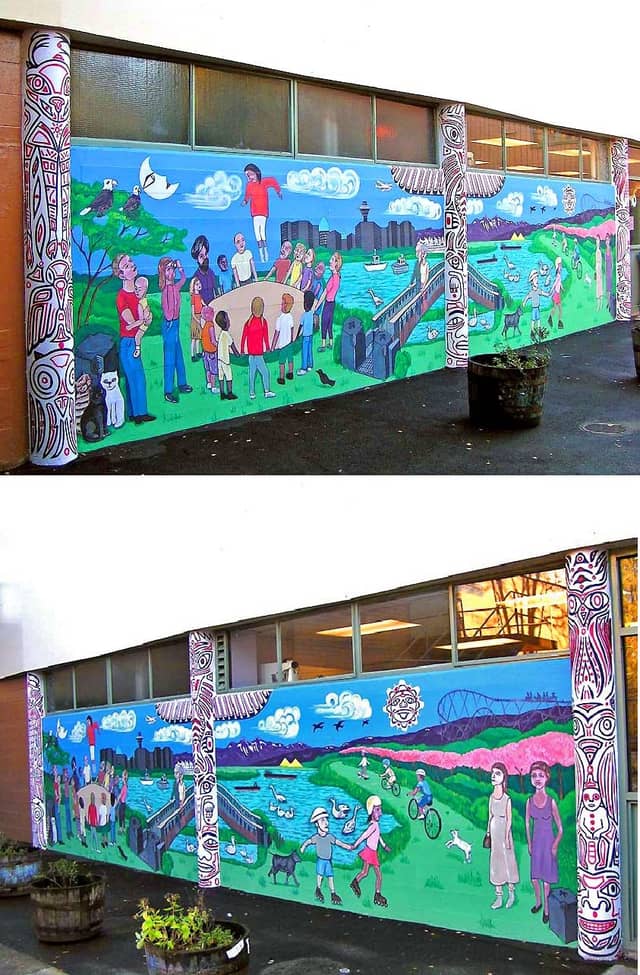 Untitled (community gathering by water and cityscape), photo from the city's open data