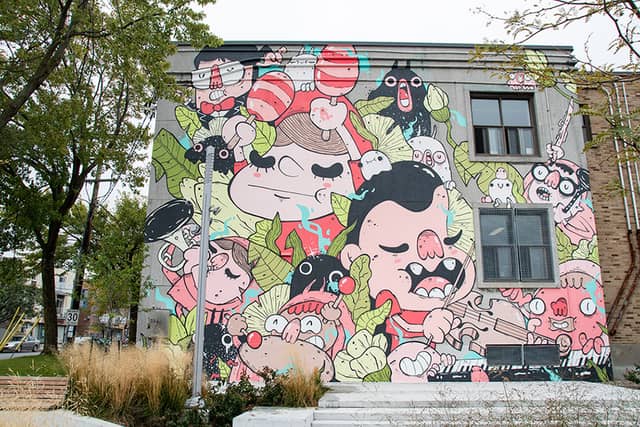 Untitled (cartoon characters with playful expressions), photo from the city's open data