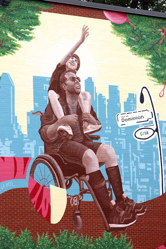 Untitled (woman in wheelchair with child on shoulders), photo from the city's open data