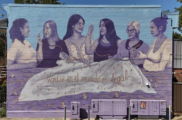 Untitled (six women gathered around a table), photo from the city's open data