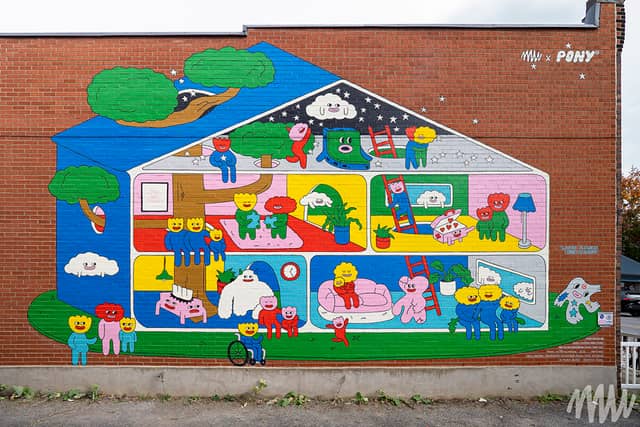 Untitled (house interior with cartoon characters and objects), photo from the city's open data