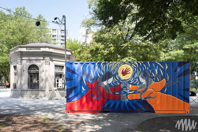 Untitled (figure with swirling wind and sun), photo from the city's open data