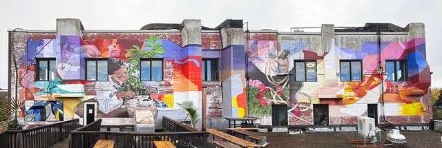 Untitled (people with plants and abstract shapes), photo from the city's open data