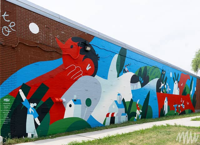 Untitled (red bird and white whale with landscape), photo from the city's open data