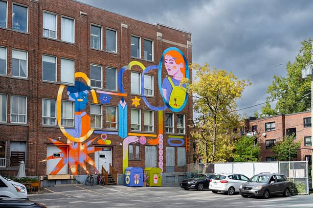 Untitled (woman with orange hair and geometric shapes), photo from the city's open data